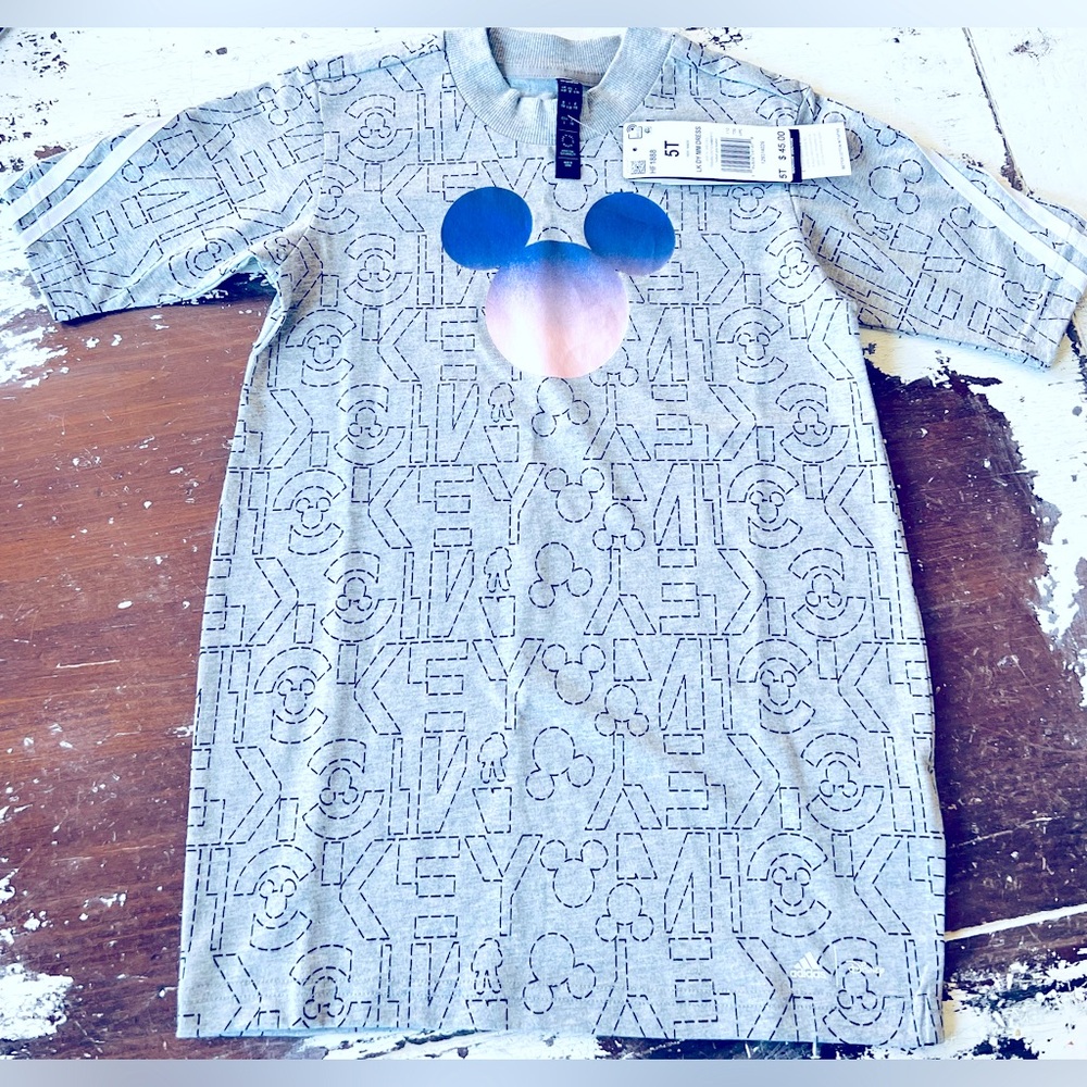 Adidas Mickey Mouse Tshirt Dress NWT